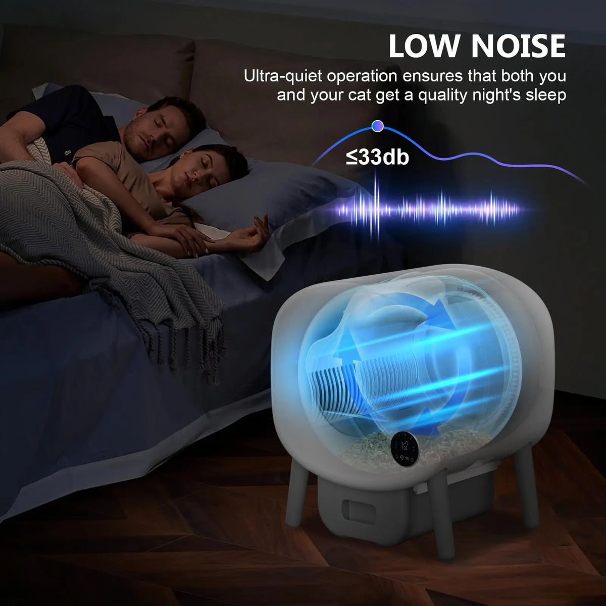 Smart Automatic Cat Litter Box With App Control Safety Sensors