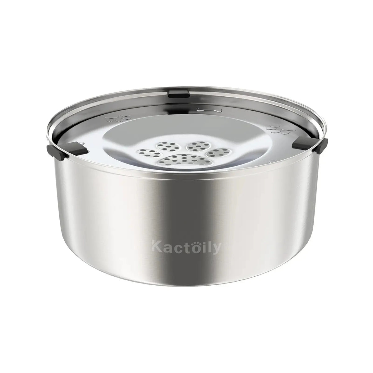 Kactoily 3L/101oz Stainless Steel Slow Drinking Dog Water Bowl, No-Spill & Splash-Proof Water Bowl for Medium & Large Dogs, Home, Car & Travel