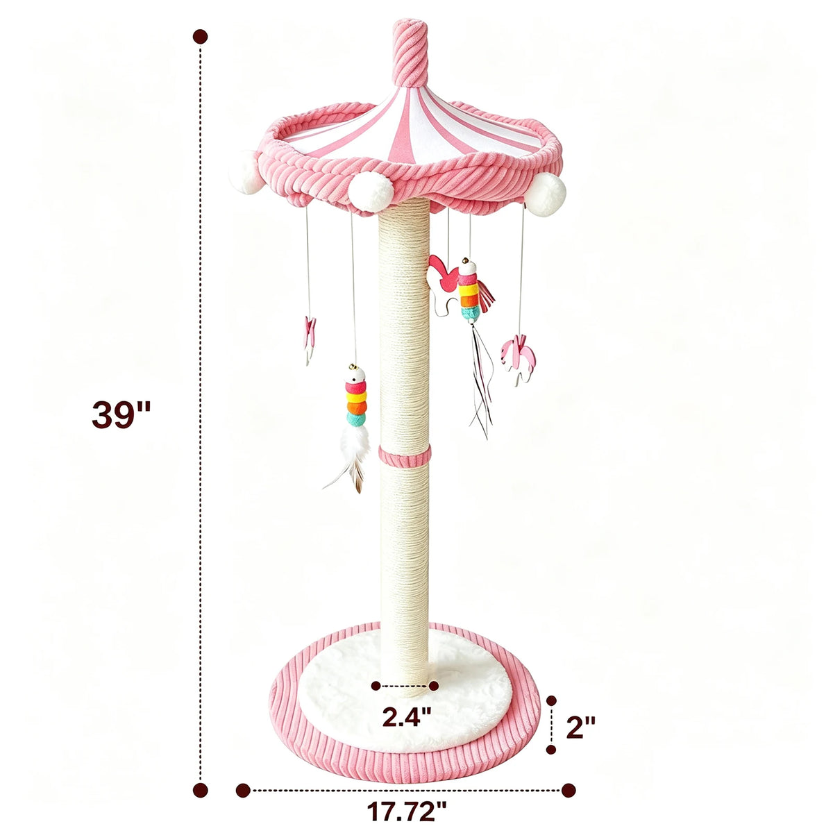 CWV Rotating Cat Scratching Post And Tower For Indoor Cats