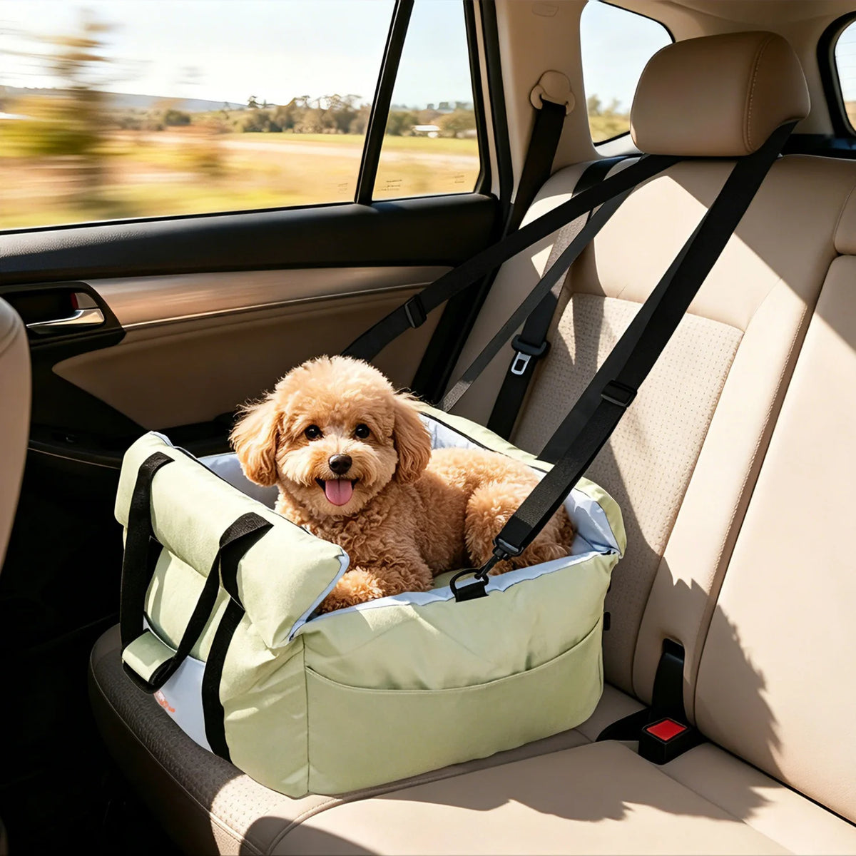 BINGOPAW Dog Car Seat Booster For Small Dogs Travel Carrier