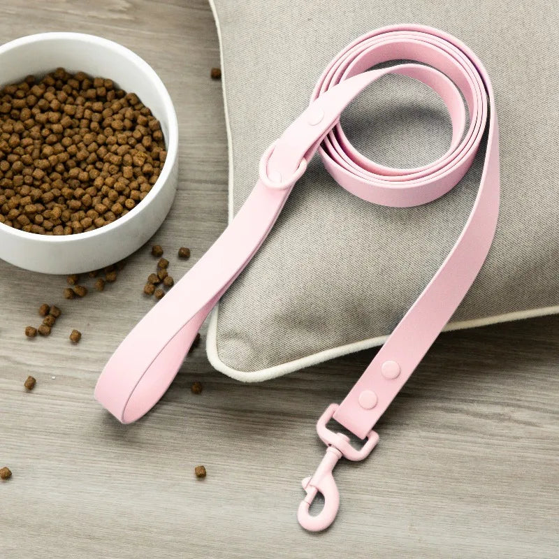 6' TPU Water Resistant Standard Dog Leash, Pink