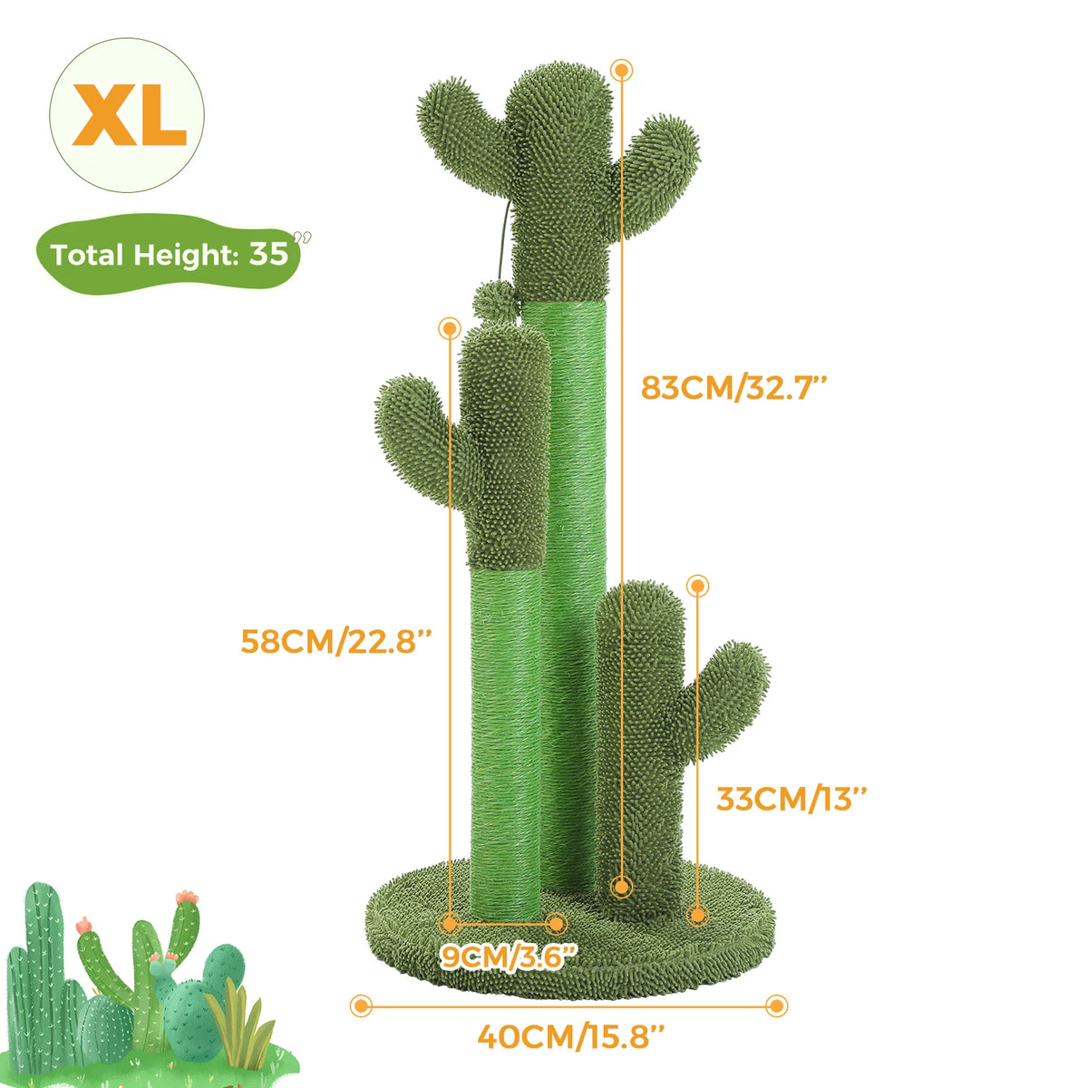 PAWZ Road Cat Scratching Post With Sisal Poles Interactive Toy