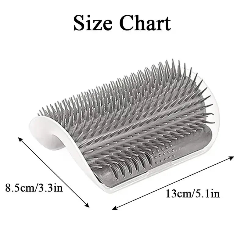 Cat Scratcher And Grooming Comb With Catnip For Pets