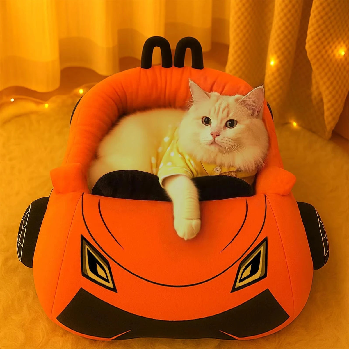 CWV Supercar Coral Fleece Pet Bed With Soft Pillow