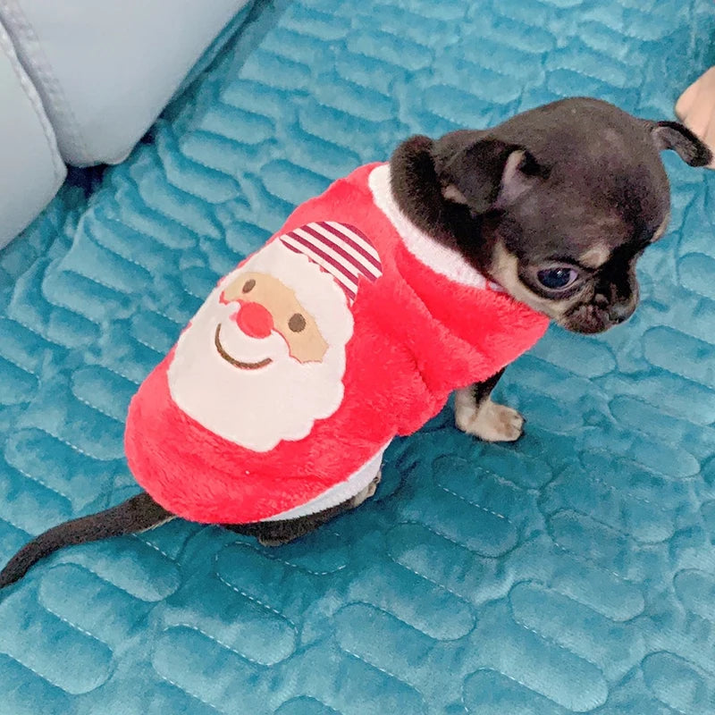 Cute Print Dog Sweater Winter Warm Fleece Pet Pullover