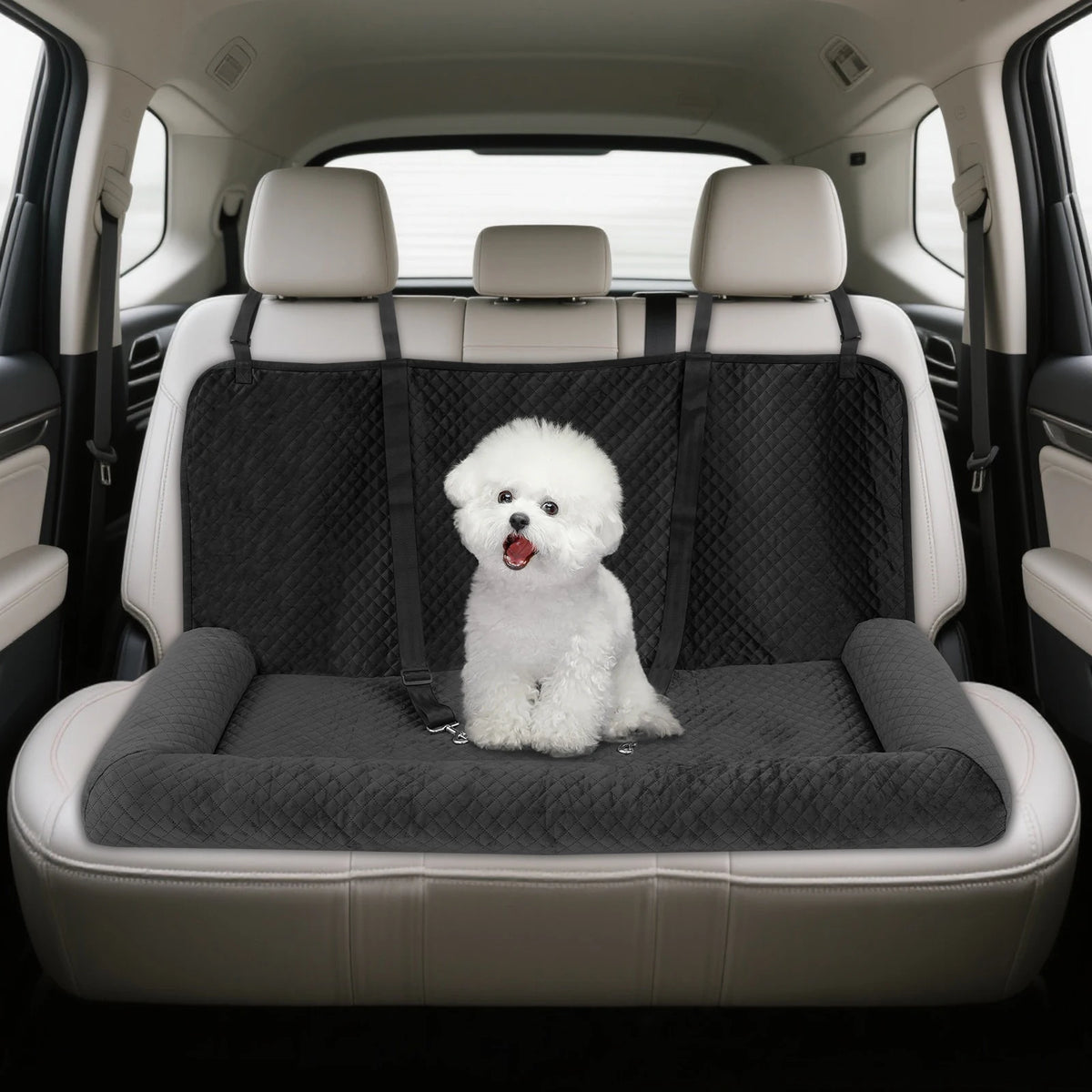 Dog Car Seat Bed With Resilient Support For Comfortable Travel