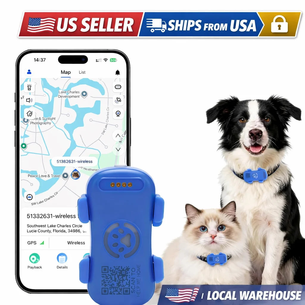 4G Real Time Pet GPS Tracker With Waterproof Safety Features