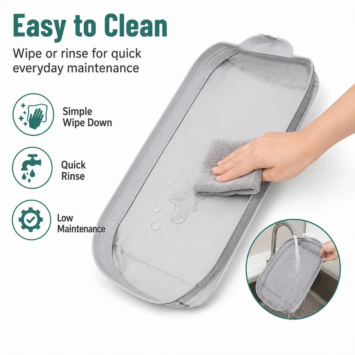 Cumrige Cat Litter Trapping Mat For Kitty Litter Box, Non‑Slip Washable Pet Cat Sand Catcher Pad, Waterproof Urine‑Proof Floor Protector Mat For Indoor Cat House Keeping Sand Neat