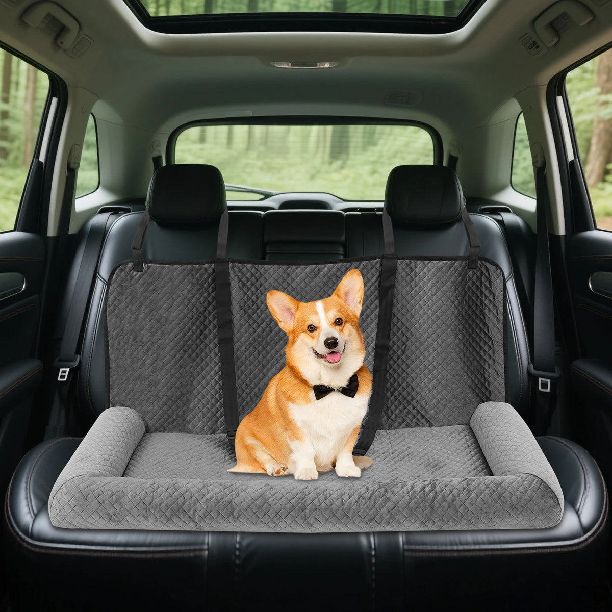 Dog Car Seat Bed With Resilient Support For Comfortable Travel