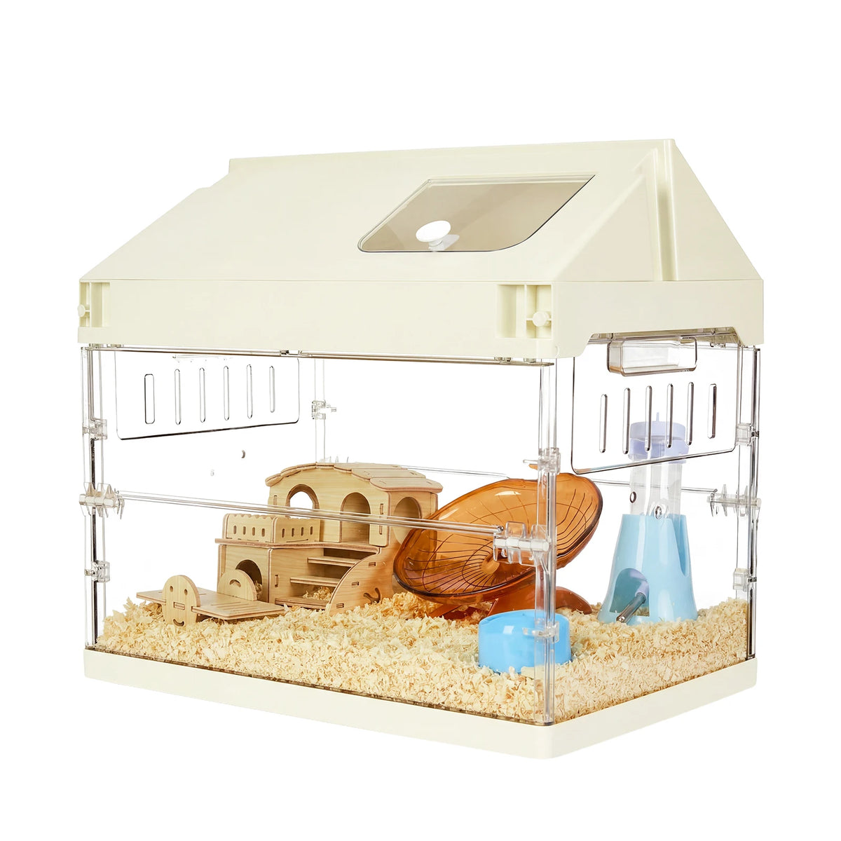 HiMISS Chew Proof Acrylic Hamster Cage Starter Kit With Accessories