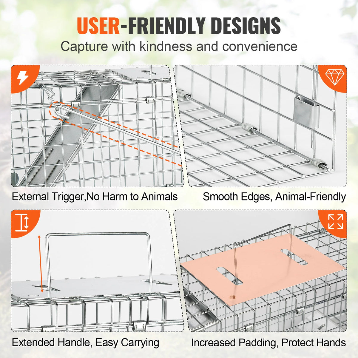 SucceBuy Humane Live Trap Cage For Cats Rodents And Wildlife