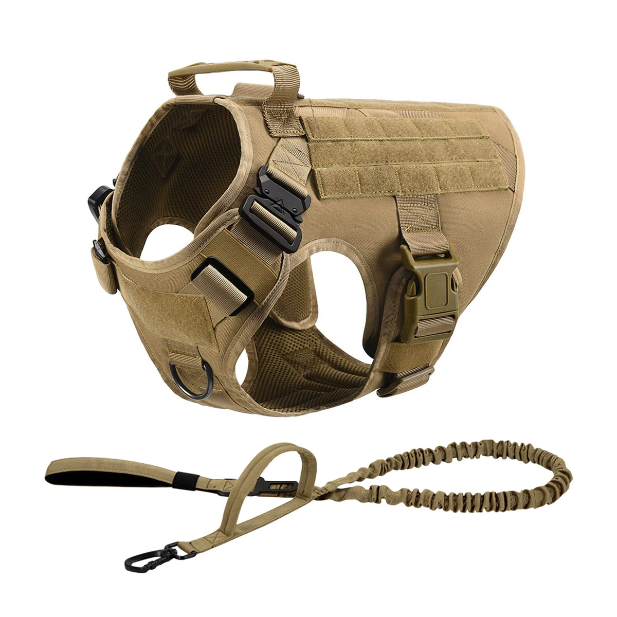 Tactical Nylon Dog Harness Padded Quick Release Buckle For Training