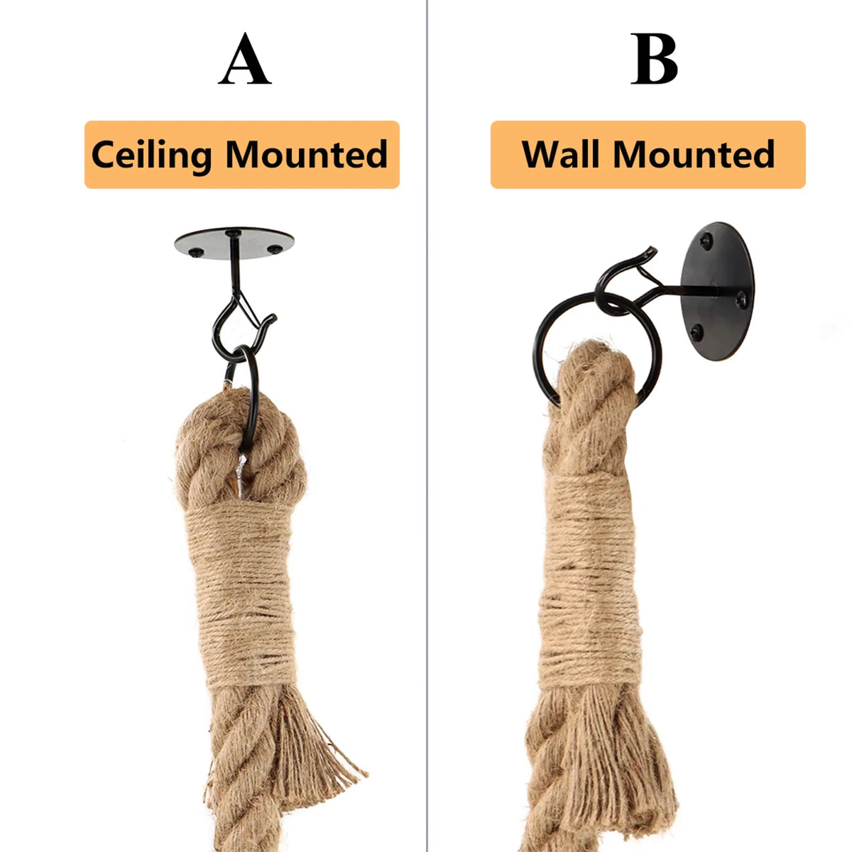 Indoor Cat Sisal Rope Climber With Interactive Scratching Toy