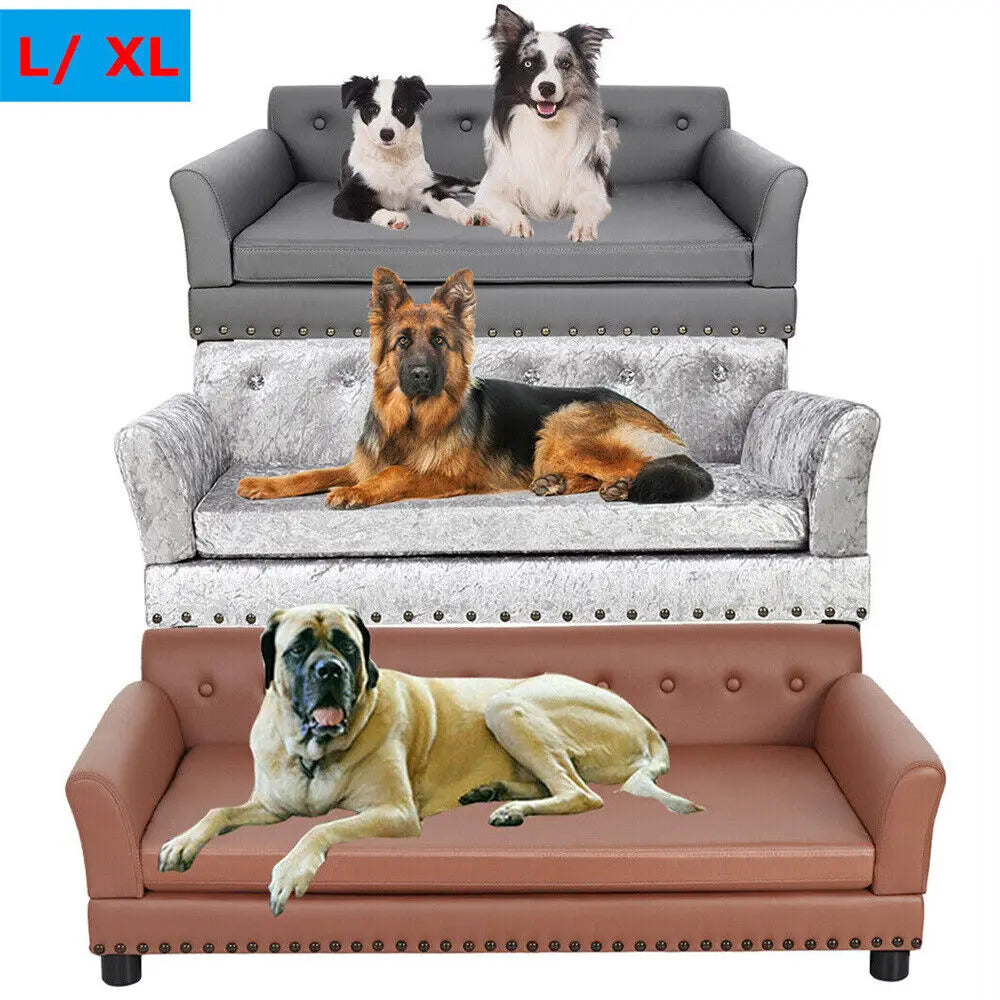 BORWART Raised Dog Sofa Bed With Removable Cover For Pets