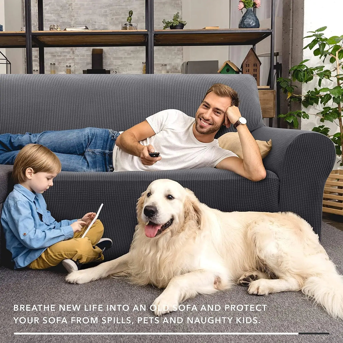 Washable Stretch Sofa Cover Pet Friendly Furniture Protector