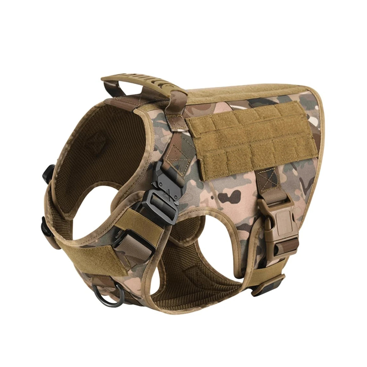 Tactical Nylon Dog Harness Padded Quick Release Buckle For Training