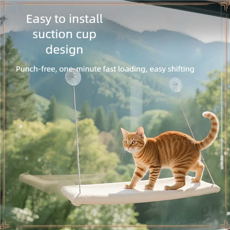 Comfortable Cat Hammock Bed For Sunny Window Rest And Climbing