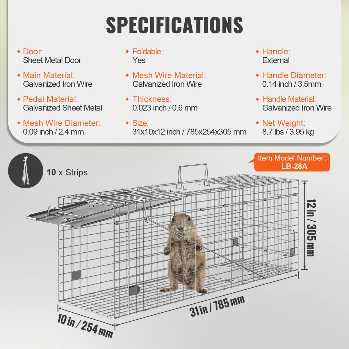 SucceBuy Humane Live Trap Cage For Cats Rodents And Wildlife