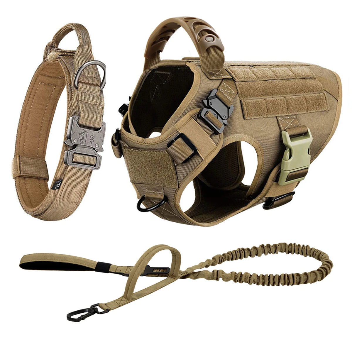 Petravel Padded Nylon Dog Harness And Training Leash Set