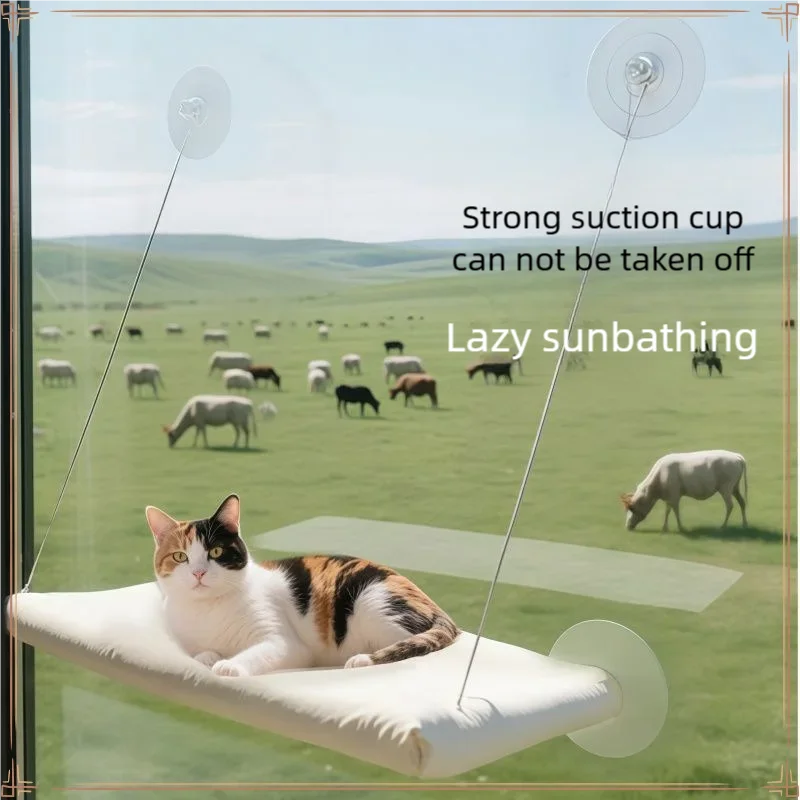 Comfortable Cat Hammock Bed For Sunny Window Rest And Climbing