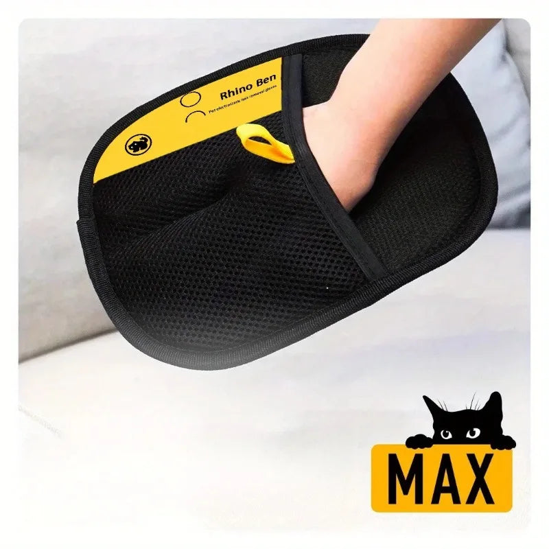Two Pack Double Sided Pet Grooming Gloves Absorb Cleaning Mitt