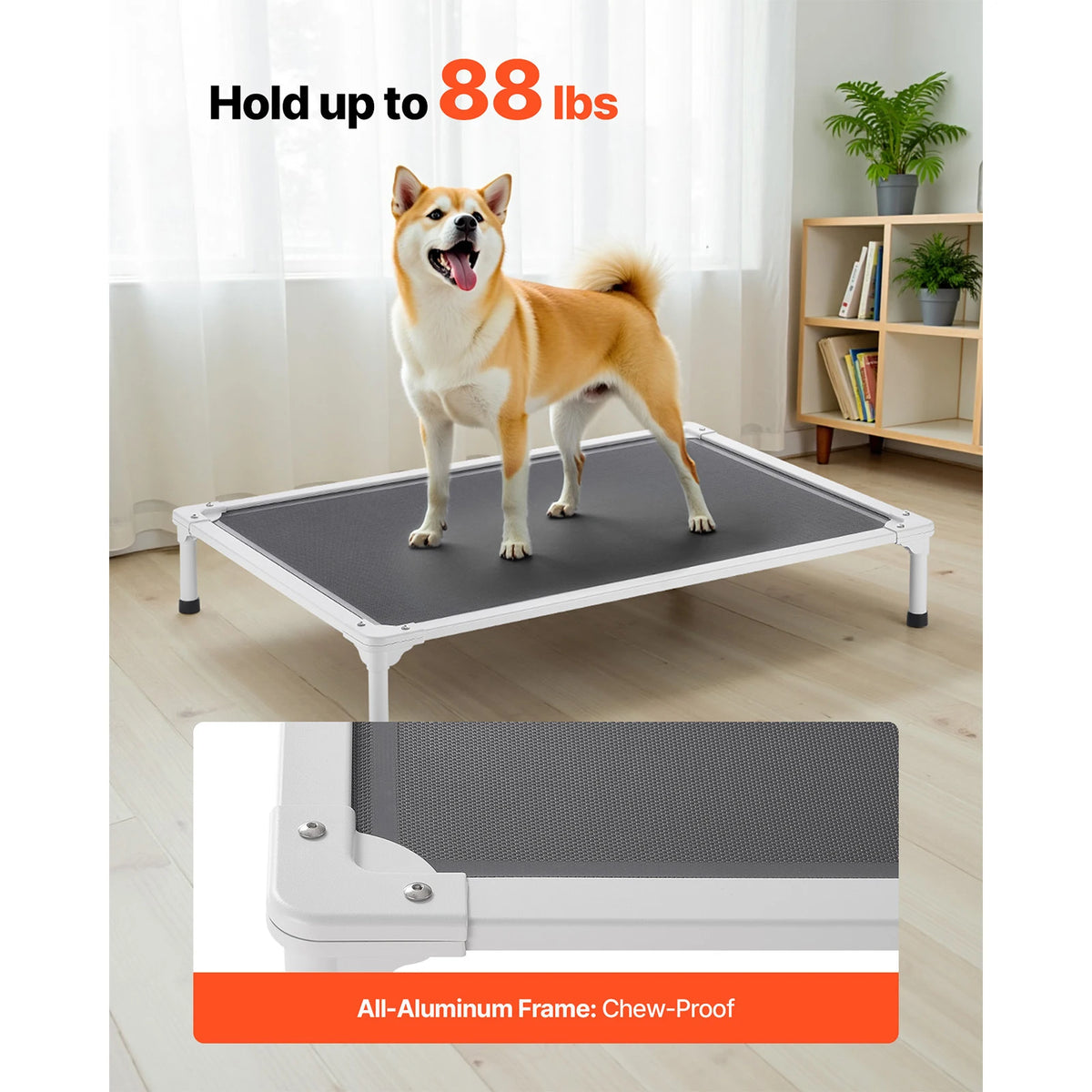 SucceBuy Elevated Dog Bed Portable Breathable Raised Pet Cot