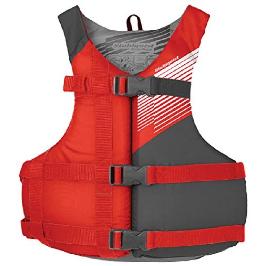 Life Jacket 50-90 lbs - Coast Guard Approved Life Vest - Type III PFD for Boys and Girls - Secure and Adjustable Fit for Swimmi