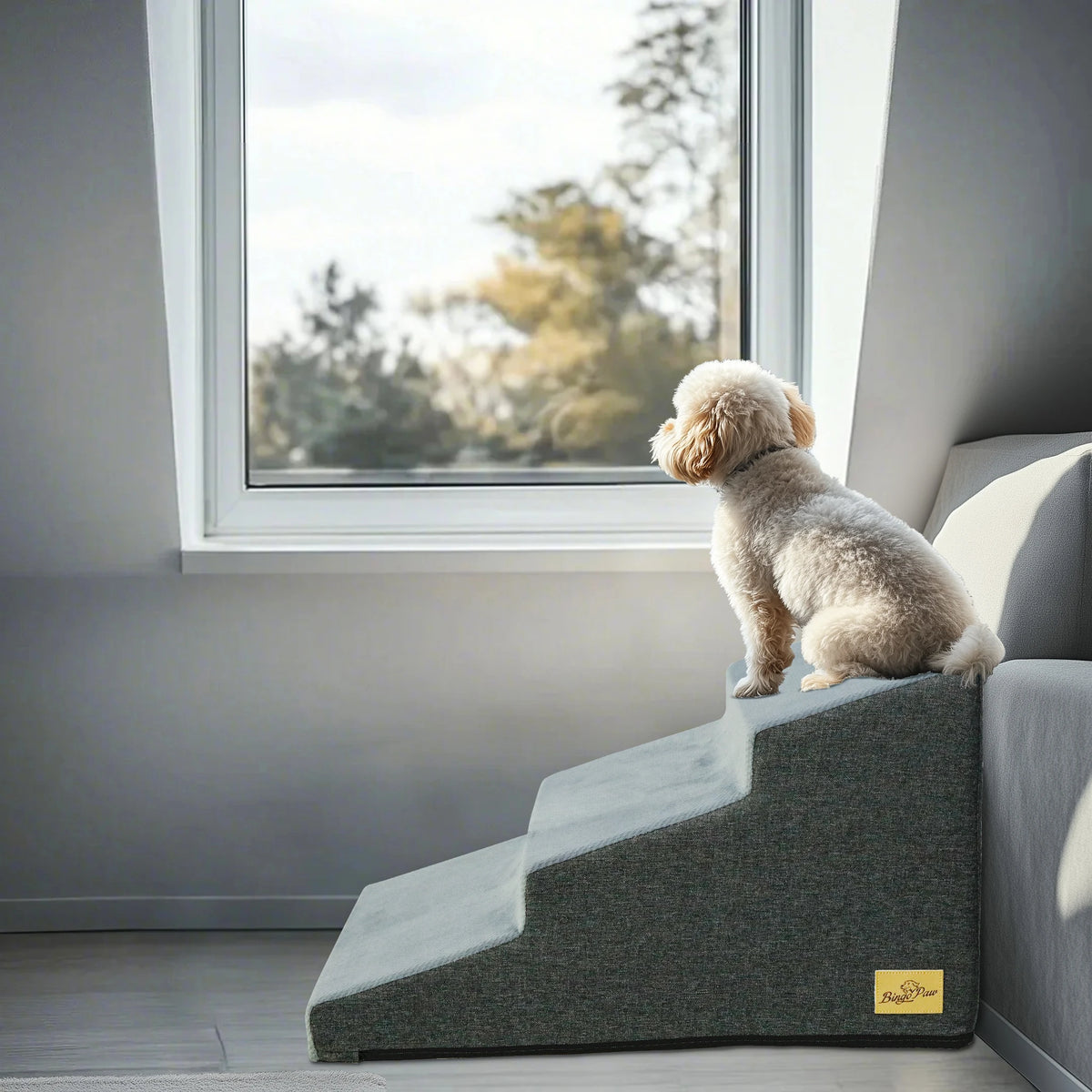 High Density Foam Dog Stairs For Small Dogs With Cover
