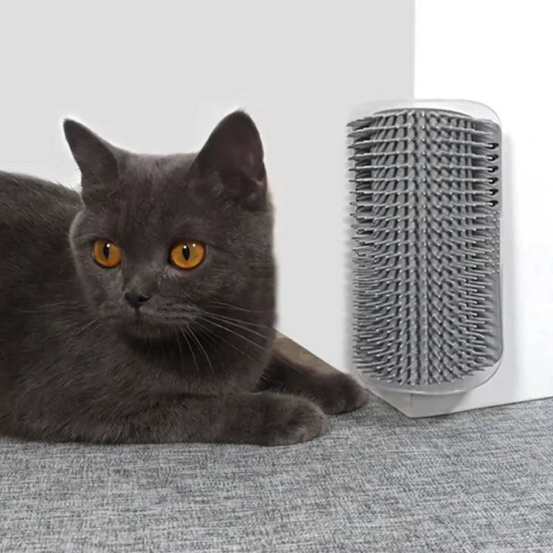 Cat Scratcher And Grooming Comb With Catnip For Pets