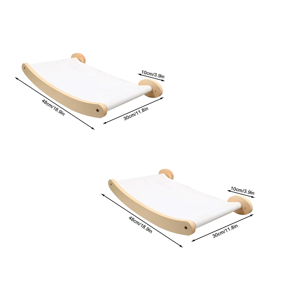 CWV Wall Mounted Cat Climbing Shelf And Sisal Scratching Hammock