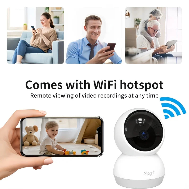 ALAGA Pet Camera App 360PanTilt 2-Way Audio Night Vision