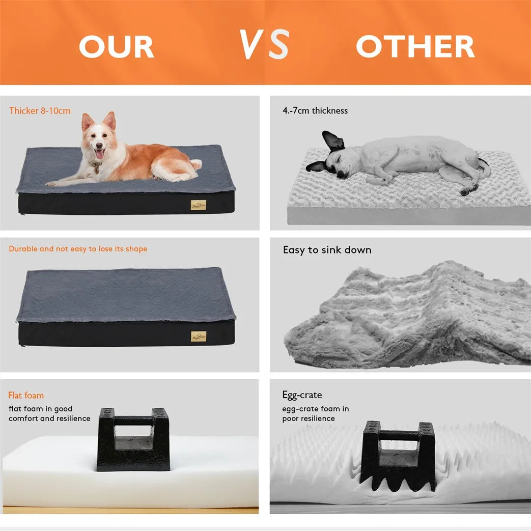 Borwart Orthopaedic Dog Bed With Waterproof Washable Cover For Pets