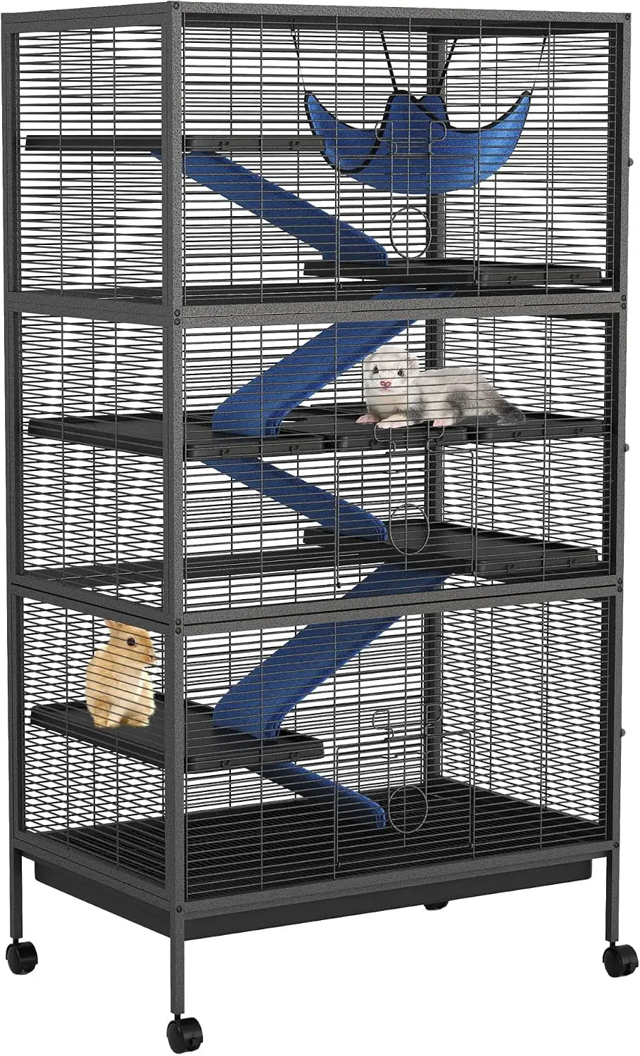 TWISTER.CK Multi Level Metal Small Animal Cage With Hammock