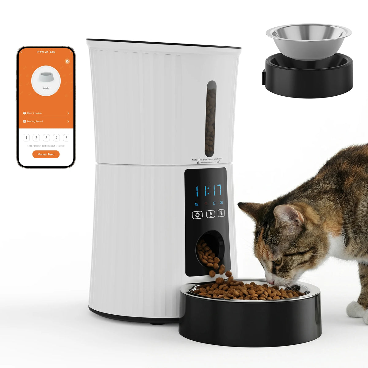 Automatic WiFi Smart Cat Feeder Programmable Pet Food Dispenser