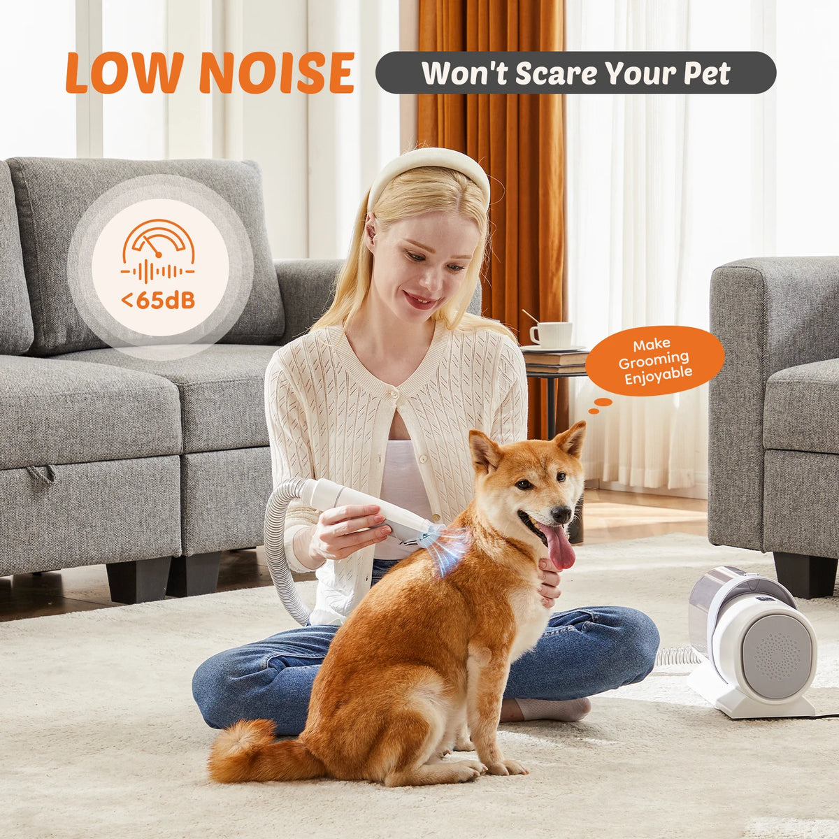Professional Cordless Pet Grooming Clippers And Vacuum For Dogs Cats