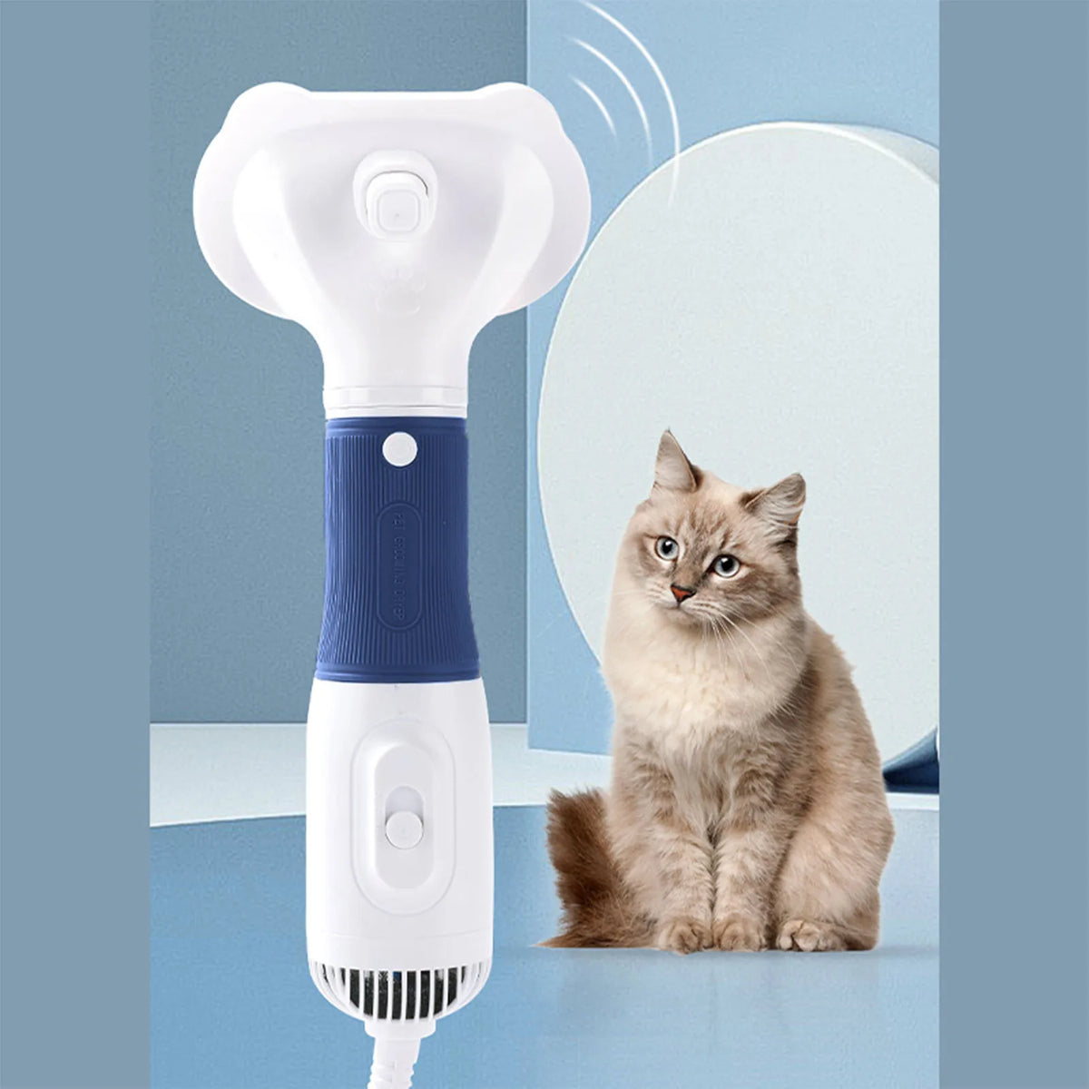 Quiet Pet Grooming Hair Dryer Brush For Cats And Dogs