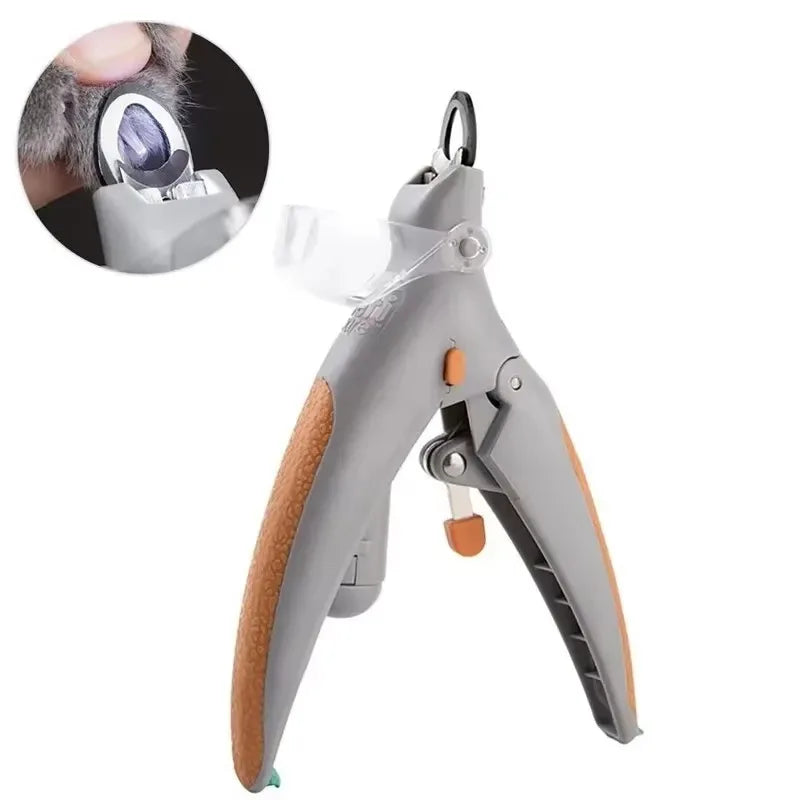 Led Light Pet Nail Clipper With Magnifier Lens For Pets