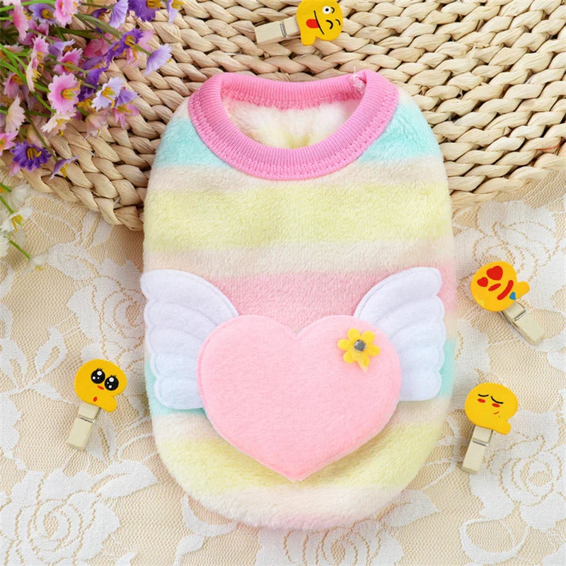 Cute Print Dog Sweater Winter Warm Fleece Pet Pullover