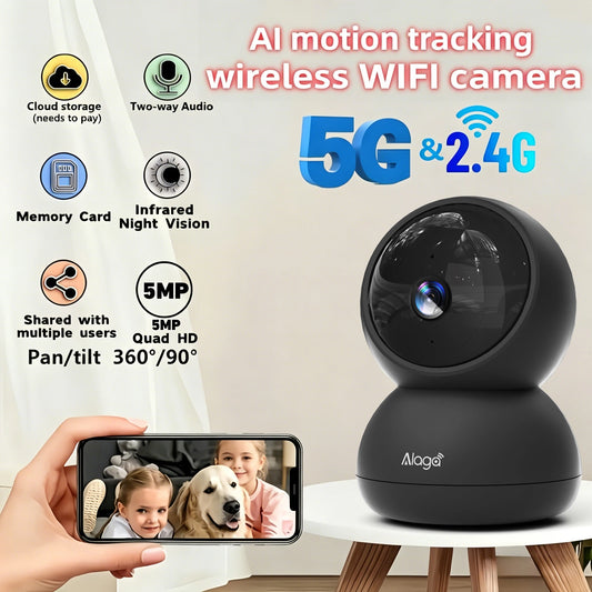 ALAGA Pet Camera App 360PanTilt 2-Way Audio Night Vision