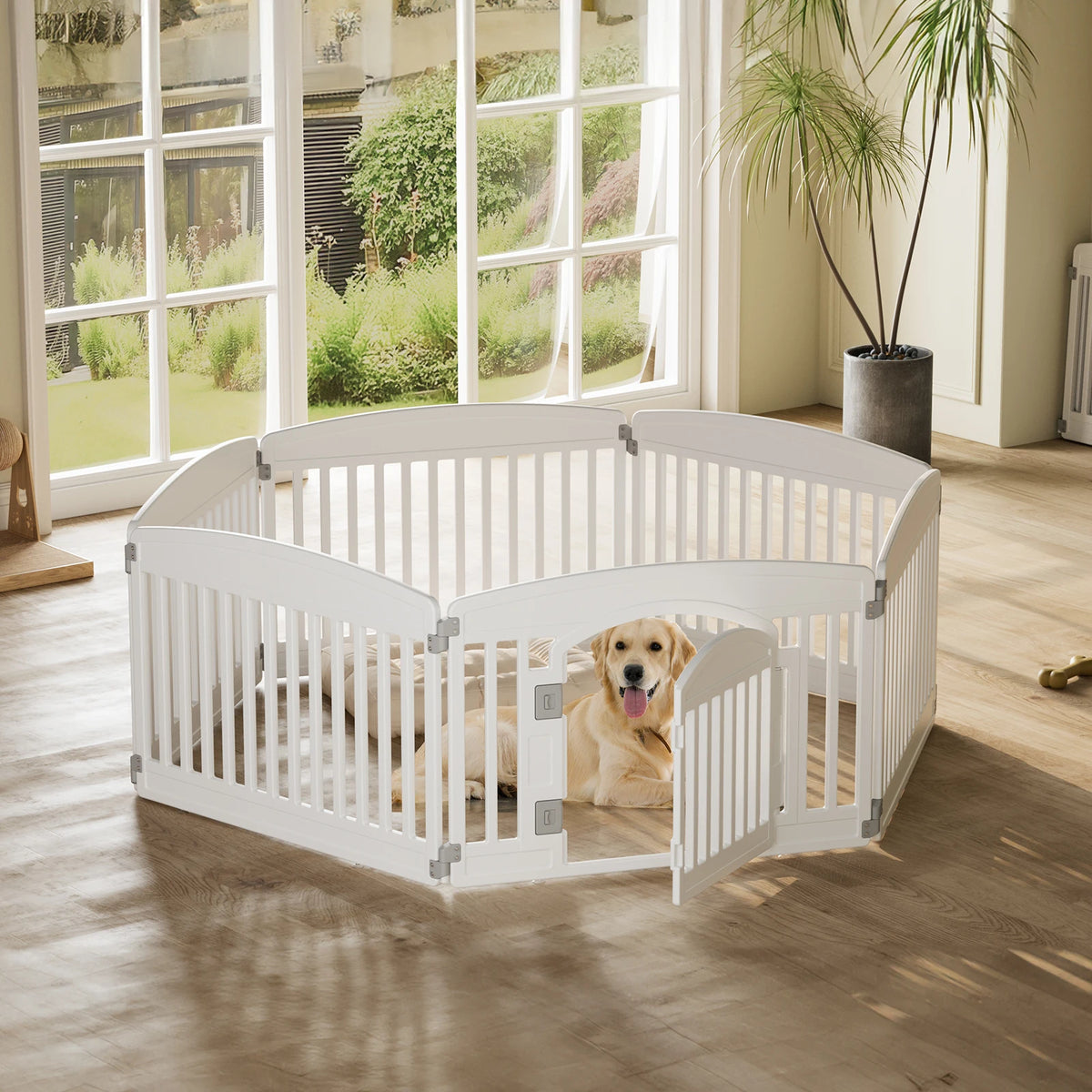 JHK Plastic Dog Playpen For Small Medium Pets Safety Fence