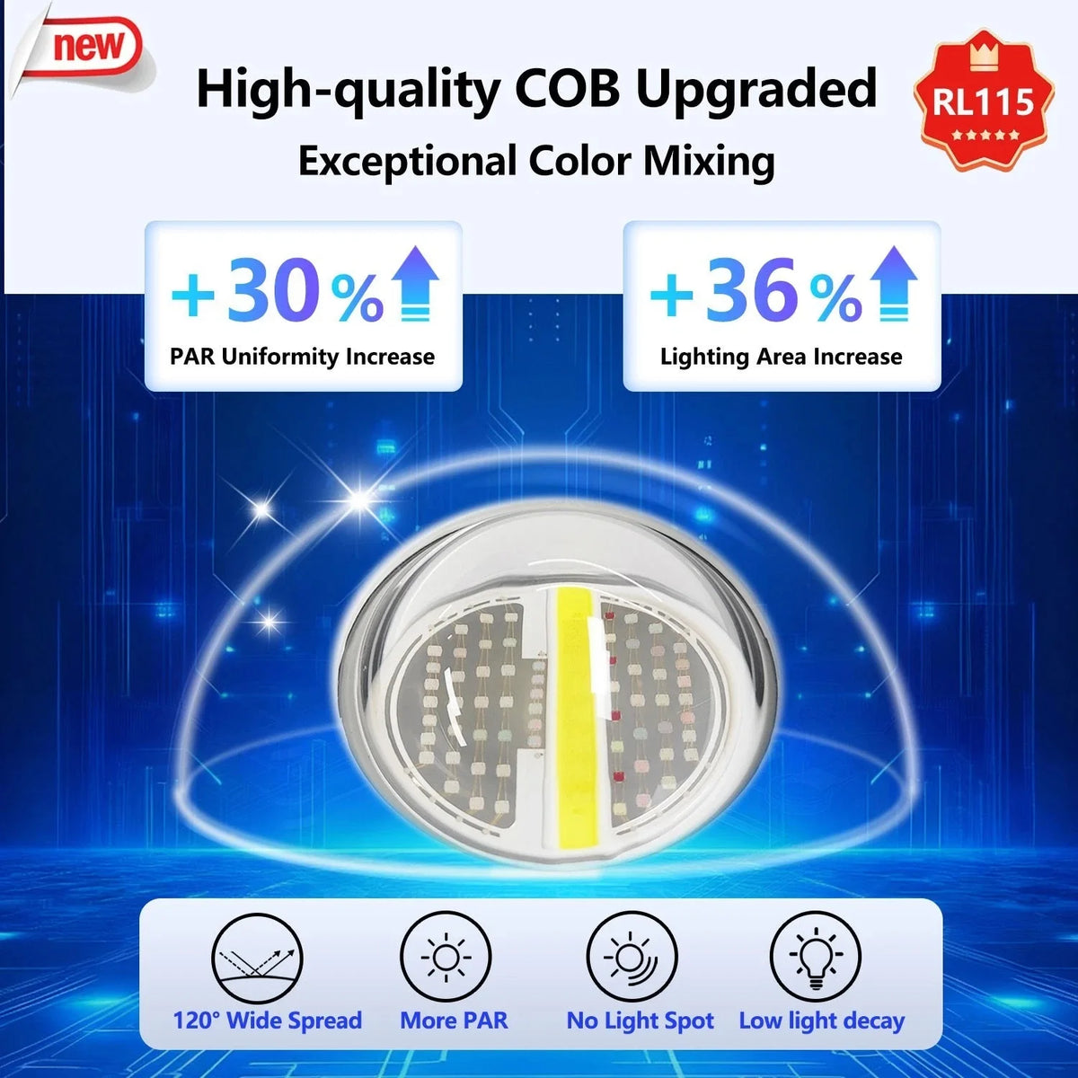 PopBloom WiFi Reef LED Light, 60W 90W 120W Full Spectrum Marine Reef LED Aquarium Lighting for Soft/LPS Corals & Saltwater Fish Nano Tanks, Built-in Timer, Sunrise Sunset
