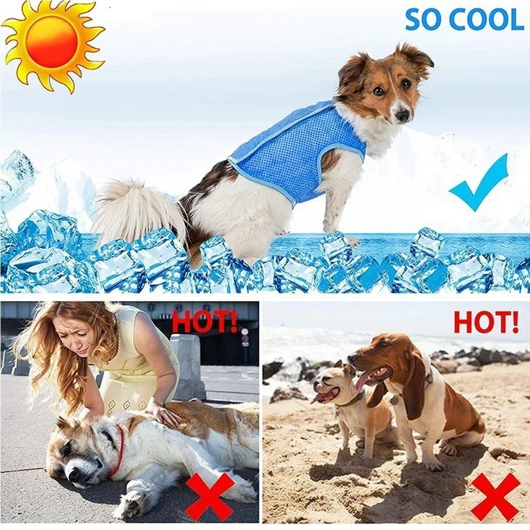 Dog Summer Cooling Vest, Pet Cooling Clothes Dog Cat Cooling Vest, Summer Heat Relief Vest Pet Dog Clothes Summer Clothes