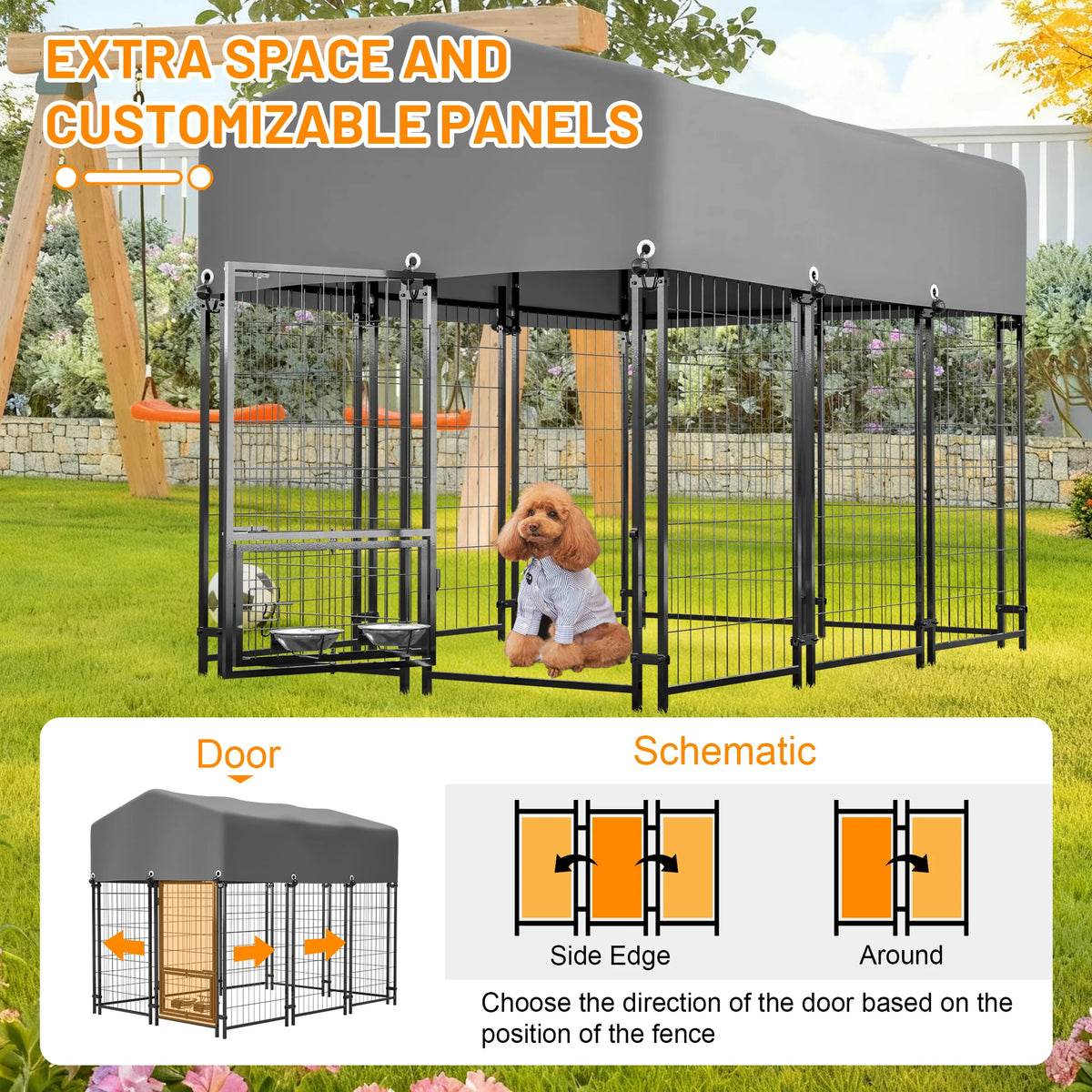Heavy Duty Welded Wire Dog Kennel With Double Lock System