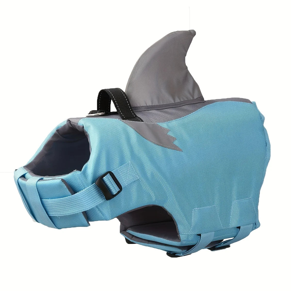 Reflective Shark‑Shape Dog Life Jacket Adjustable Pet Safety Vest With Convenient Handle Waterproof Floating Vest For Swimming Boating Water Rescue For Small Medium Large Dogs