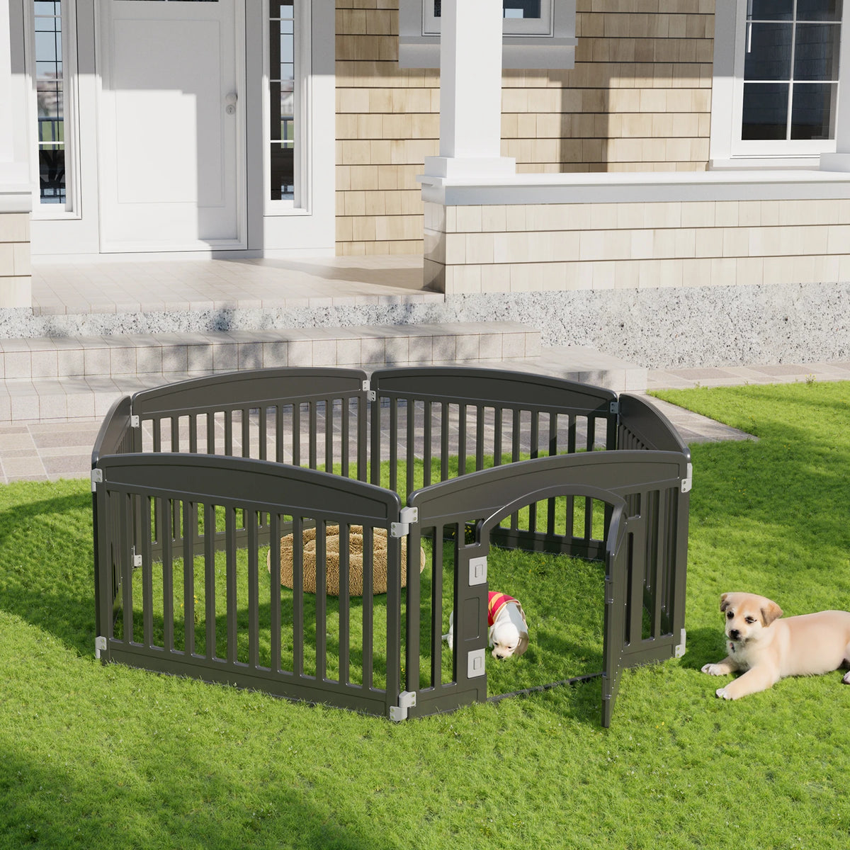 JHK Plastic Dog Playpen For Small Medium Pets Safety Fence