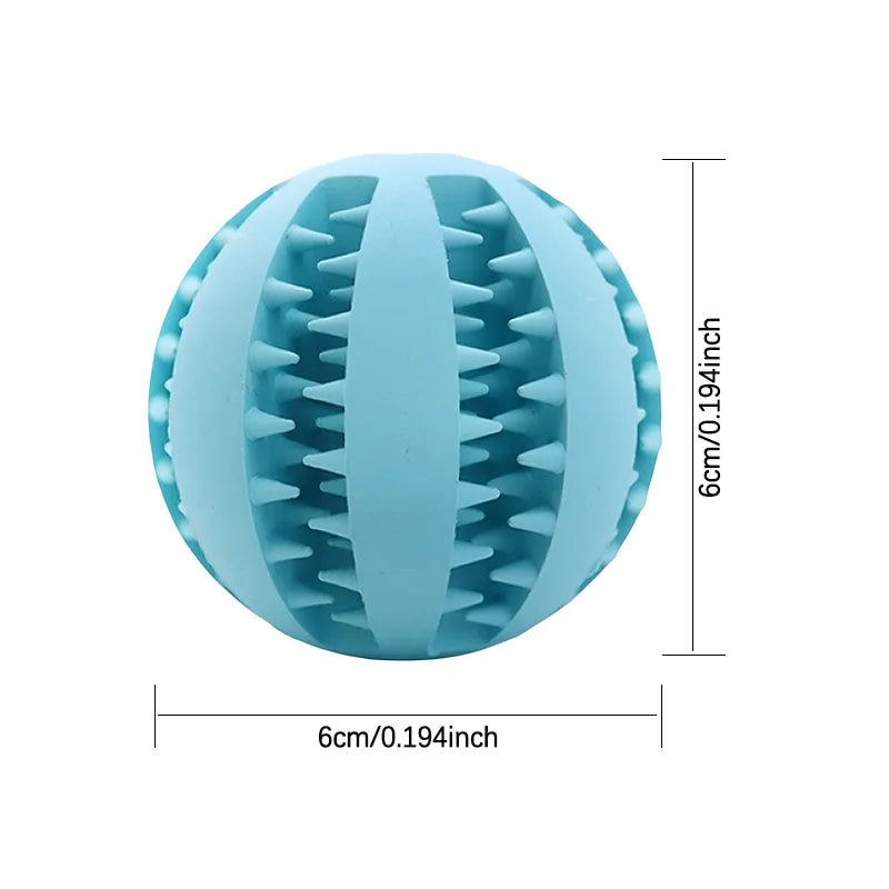 Interactive Rubber Dog Ball Teething And Biting Toy