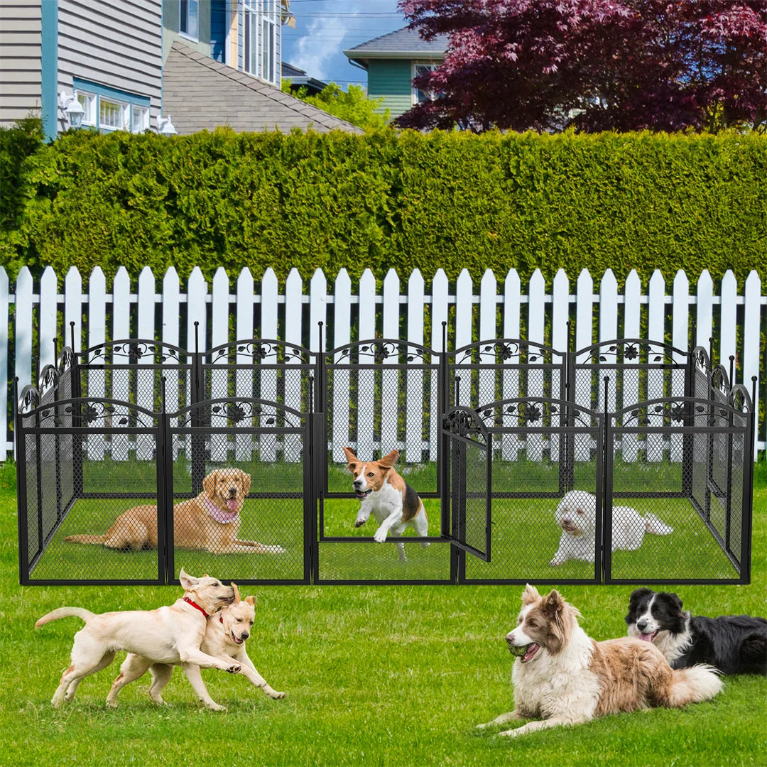 Bingopaw Heavy Duty Metal Dog Playpen For Secure Indoor Use