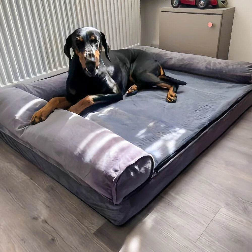 BORWART Orthopedic Memory Foam Calming Dog Sofa Bed Removable Cover