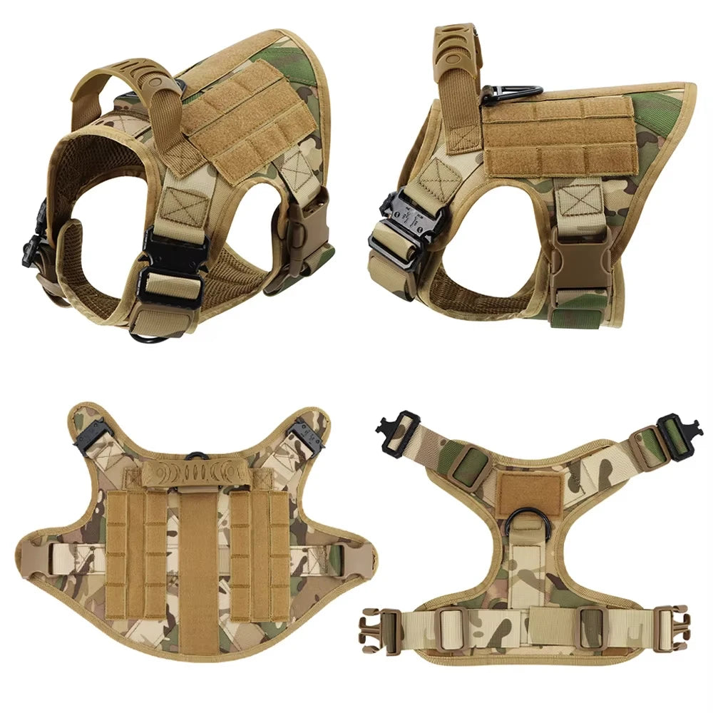 Petravel Tactical Large Dog Harness Vest Quick Release Padded Design