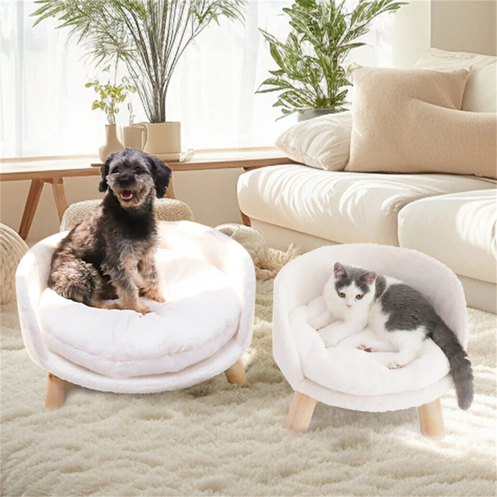 BORWART Elevated Pet Sofa Bed With Removable Waterproof Cushion